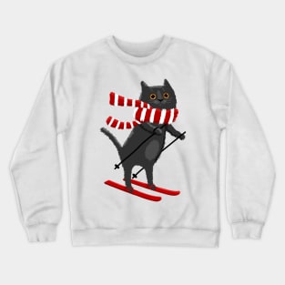 Kitty Hitting the Slopes Crewneck Sweatshirt